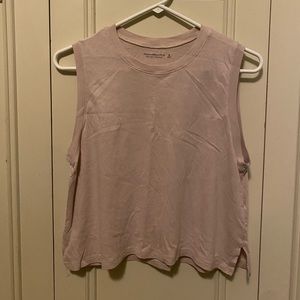 Abercrombie and fitch soft a&f beige/tan cropped tank top